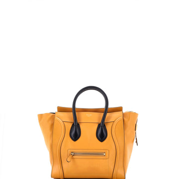 Celine Bicolor Luggage Bag Leather Mini