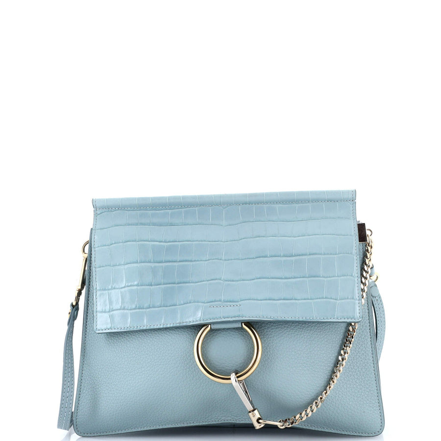 Chloe Faye Shoulder Bag Crocodile
