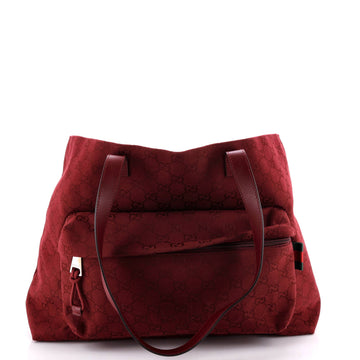 Gucci Front Pocket Debossed Logo Tote Gg