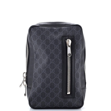 Gucci Soft Zip Sling Bag Gg Coated