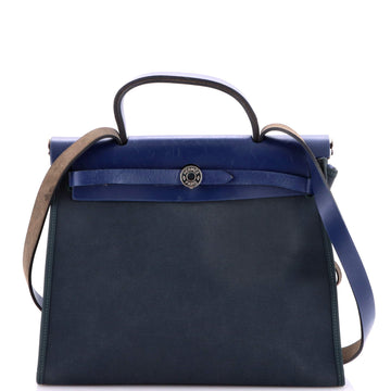 Hermes Herbag Zip Leather And Toile 31