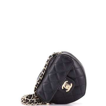 Chanel Cc In Love Heart Clutch With
