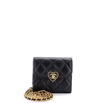 Chanel Coco Love Cc Heart Clutch With