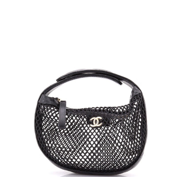 Chanel Cc Hobo Pouch Bag Mesh With