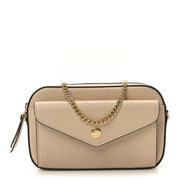 Gucci Calfskin Gg Super Mini Debossed