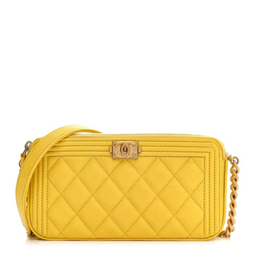 Chanel Caviar Quilted Small Boy Clutch