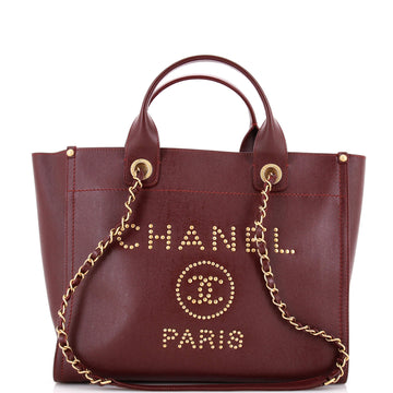 Chanel Deauville Tote Studded Caviar