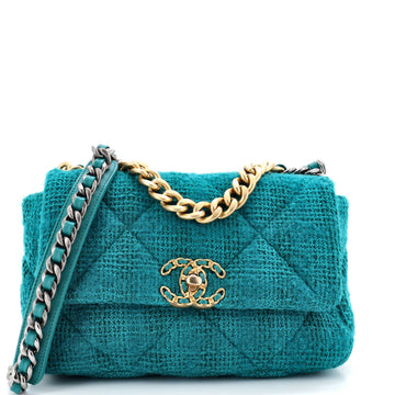 Chanel 19 Flap Bag Quilted Tweed Medium