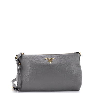 Prada Flat Zip Crossbody Bag Vitello