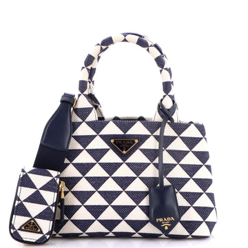 Prada Symbole Tote Jacquard Small