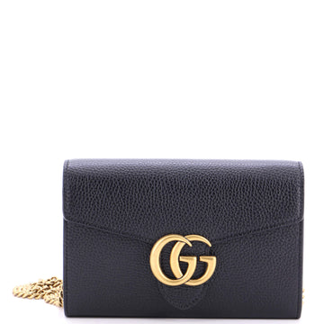 Gucci Gg Marmont Chain Wallet Leather