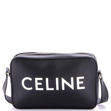 Celine Logo Messenger Bag Leather Small