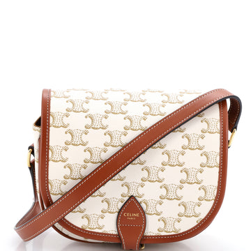 Celine Folco Bag Triomphe Coated Canvas