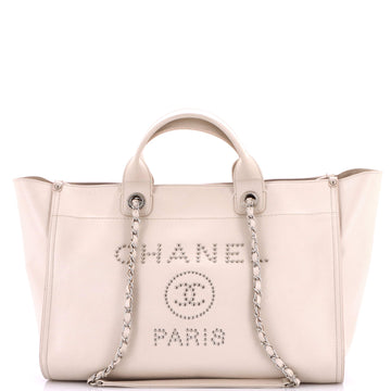 Chanel Deauville Tote Studded Caviar