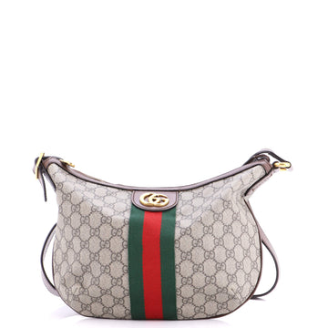 Gucci Ophidia Half Moon Hobo Gg Coated