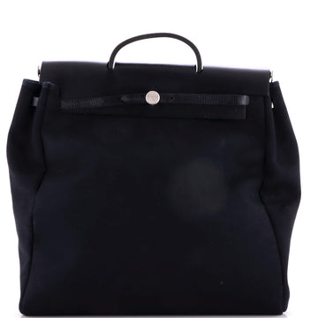 Hermes Herbag Toile And Leather Mm
