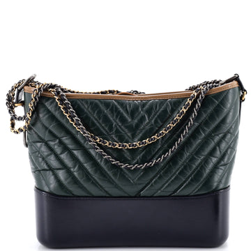 Chanel Gabrielle Hobo Chevron Aged