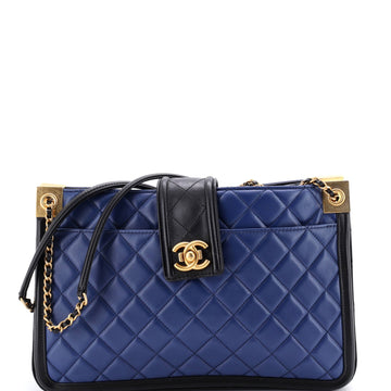 Chanel Elegant Cc Tote Quilted Lambskin