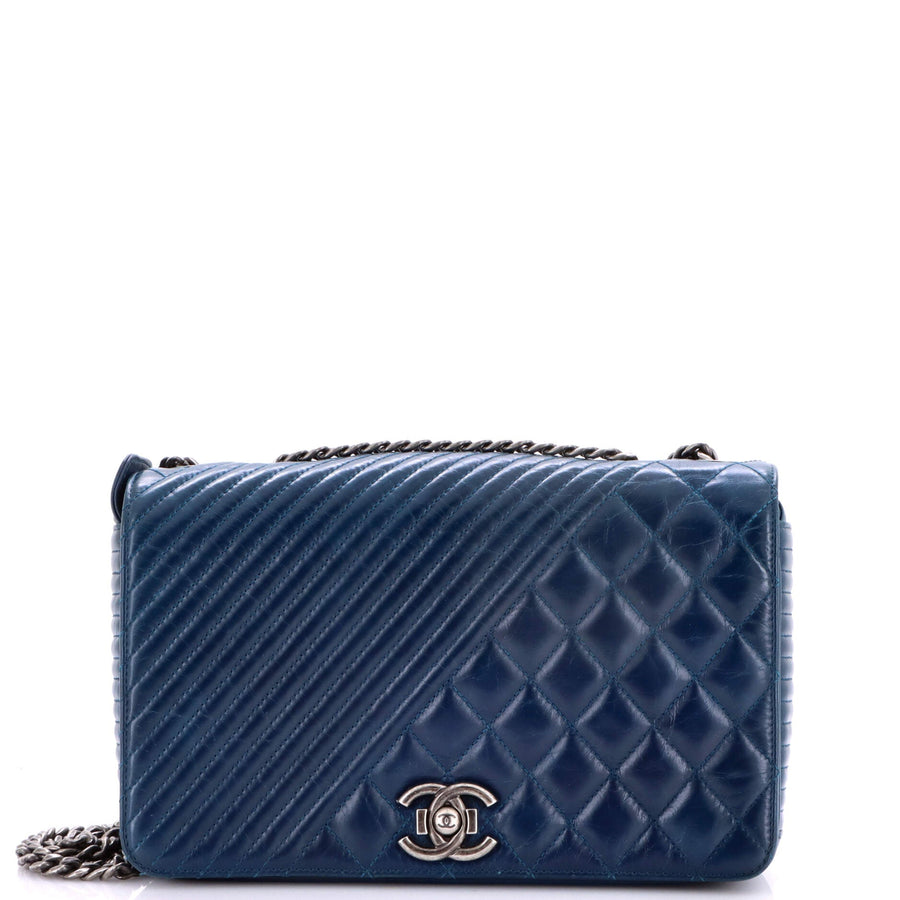 Chanel Coco Boy Flap Bag Quilted Aged