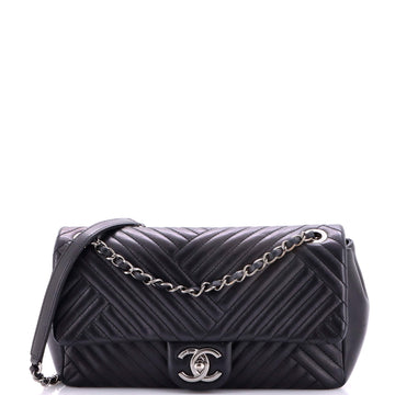 Chanel Cc Crossing Flap Bag Chevron