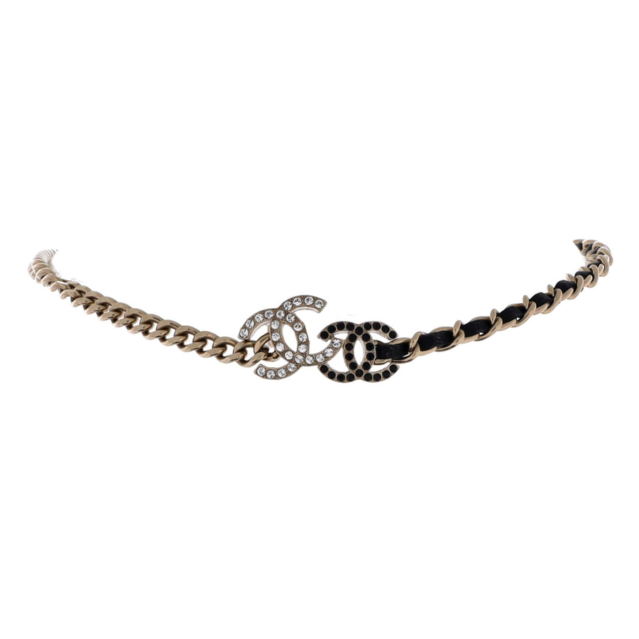 Chanel Double Cc Chain Choker Necklace