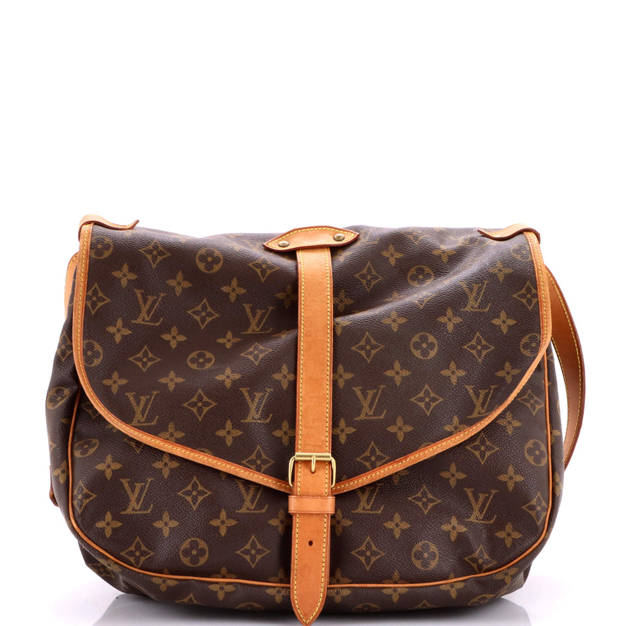 Louis Vuitton Saumur Handbag Canvas 35