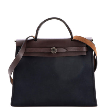Hermes Herbag Zip Leather And Toile 31