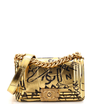 Chanel Boy Flap Bag Graffiti Crocodile