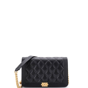 Chanel Boy Wallet On Chain Quilted