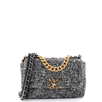 Chanel 19 Flap Bag Quilted Wool Medium