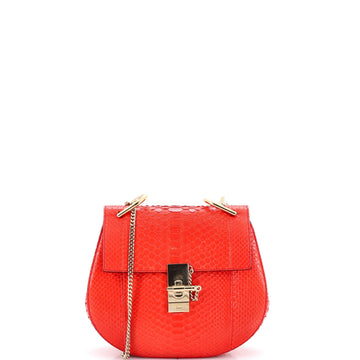 Chloe Drew Crossbody Bag Python Small