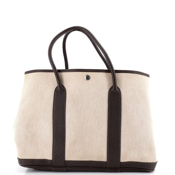 Hermes Garden Party Tote Toile And