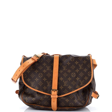 Louis Vuitton Saumur Handbag Canvas 35