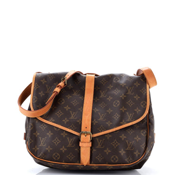 Louis Vuitton Saumur Handbag Canvas 35