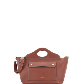 Burberry Soft Pocket Tote Leather Small