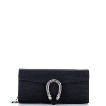 Gucci Dionysus Chain Clutch Ribbed Satin