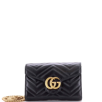 Gucci Gg Marmont Chain Wallet Matelasse