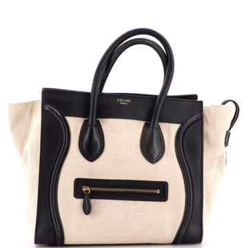 Celine Luggage Bag Canvas And Leather