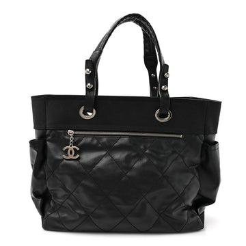 Chanel Coated Canvas Quilted Large Paris