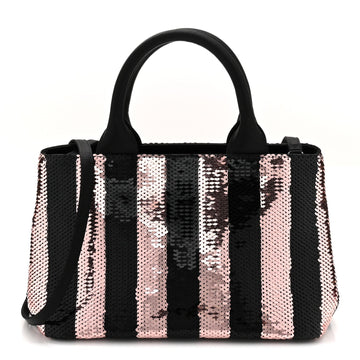 Prada Sequin Broccato Tote Black Cipria