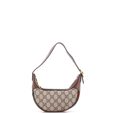 Gucci Ophidia Half Moon Bag Gg Coated