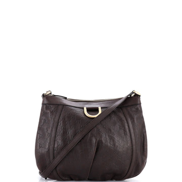 D Ring Messenger Bag Guccissima Leather