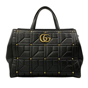 Gucci Gg Marmont Tote Bag Black Leather