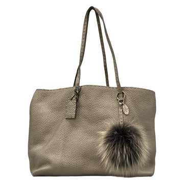 Fendi Selleria Tote Bag Bronze Leather
