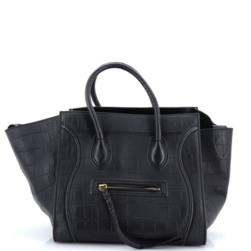 Celine Phantom Bag Crocodile Embossed
