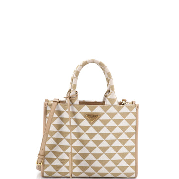 Prada Symbole Shopper Tote Jacquard