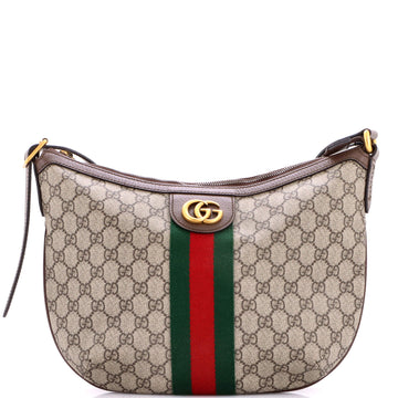 Gucci Ophidia Half Moon Hobo Gg Coated