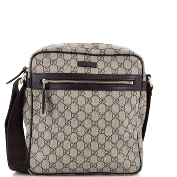 Gucci Front Zip Messenger Gg Coated