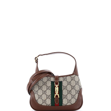 Gucci Jackie Hobo Gg Coated Canvas Mini