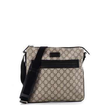 Gucci Front Zip Messenger Gg Coated